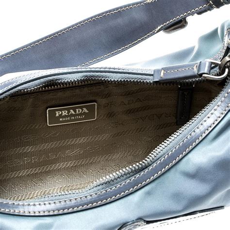 prada light blue purse|prada blue nylon bag.